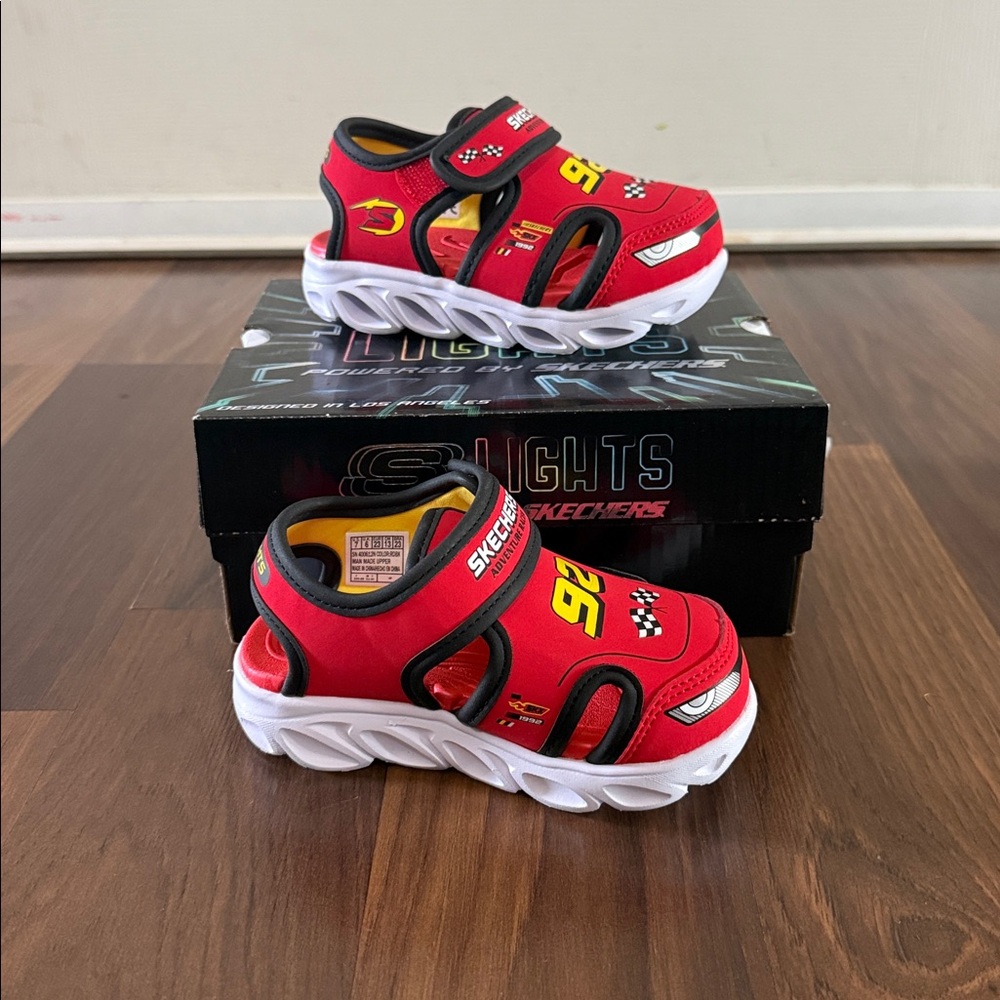 Skechers Kids' Red and Black Sandals
